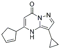 5-cyclopent-2-en-1-yl-3-cyclopropylpyrazolo[1,5-a]pyrimidin-7(4H)-one 结构式