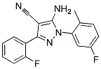 5-amino-1-(5-fluoro-2-methylphenyl)-3-(2-fluorophenyl)-1H-pyrazole-4-carbonitrile 结构式