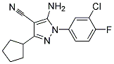 5-amino-1-(3-chloro-4-fluorophenyl)-3-cyclopentyl-1H-pyrazole-4-carbonitrile 结构式