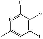 3-BROMO-2-FLUORO-4-IODO-6-PICOLINE 结构式