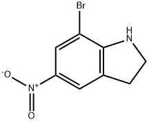 5-硝基-7-溴吲哚啉 结构式