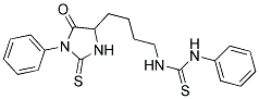 3-PHENYL-5-(4-(3-PHENYLTHIOUREIDO)BUTYL)-2-THIOXO-4-IMIDAZOLIDONE 结构式