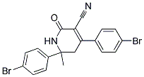 4,6-BIS(P-BROMOPHENYL)-6-METHYL-2-OXO-1,2,5,6-TETRAHYDRO-3-PYRIDINECARBONITRILE 结构式