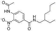 4-ACETAMIDO-N-(2-ETHYLHEXYL)-3-NITROBENZAMIDE 结构式