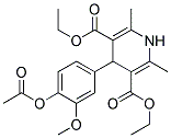 DIETHYL4-(4-ACETOXY-3-METHOXYPHENYL)-2,6-DIMETHYL-1,4-DIHYDRO-3,5-PYRIDINEDICARBOXYLATE 结构式