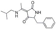 L-2-BENZYL-4-(1-(ISOBUTYLAMINO)ETHYLIDENE)-3,5-PYRROLIDINEDIONE 结构式