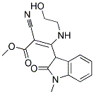 METHYL2-CYANO-3-(2-HYDROXYETHYLAMINO)-3-(1-METHYL-2-OXO-3-INDOLINYL)ACRYLATE 结构式