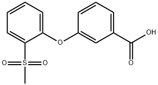 3-[(2-Methylsulfonyl)phenoxy]benzoicacid 结构式