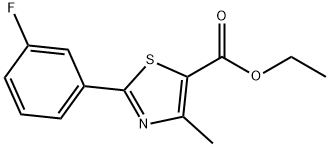 ETHYL 2-(3-FLUOROPHENYL)-4-METHYLTHIAZOLE-5-CARBOXYLATE 结构式