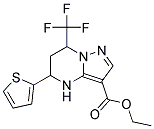 5-Thiophen-2-yl-7-trifluoromethyl-4,5,6,7-tetrahydro-pyrazolo[1,5-a]pyrimidine-3-carboxylicacidethylester 结构式