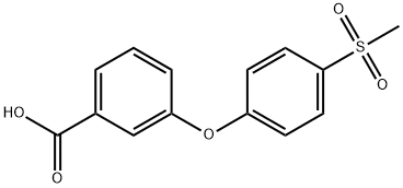 3-(4-(甲基磺酰基)苯氧基)苯甲酸 结构式