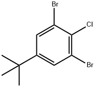 3,5-二溴-4-氯叔丁基苯 结构式