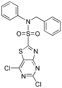 5,7-Dichlorothiazolo[4,5-d]pyrimidin-2-sulfonicacidbenzylphenylamide 结构式