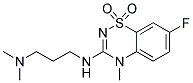 3-[3-(Dimethylamino)propylamino]-7-fluoro-4-methyl-4H-1,2,4-benzothiadiazin-1,1-dioxide 结构式