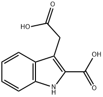3-(羧甲基)-1H-吲哚-2-羧酸 结构式
