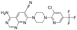 4-Amino-7-(4-(3-chloro-5-(trifluoromethyl)-2-pyridinyl)piperazino)pyrido[2,3-d]pyrimidine-6-carbonitrile 结构式