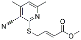 Methyl 4-((3-cyano-4,6-dimethyl-2-pyridinyl)sulfangyl)-2-butenoate 结构式