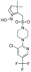 4-(3-Chloro-5-(trifluoromethyl)(2-pyridyl))-1-(((2-(hydroxyimino)-7,7-dimethylbicyclo[2.2.1]heptyl)methyl)sulfonyl)piperazine 结构式