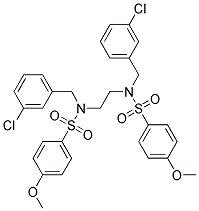 N-(3-Chlorobenzyl)-N-(2-((3-chlorobenzyl)[(4-methoxyphenyl)sulfonyl]amino)ethyl)-4-methoxybenzenesulfonamide 结构式