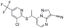 7-(1-((3-Chloro-5-(trifluoromethyl)-2-pyridinyl)sulfanyl)ethyl)pyrazolo[1,5-a]pyrimidine-3-carbonitrile 结构式