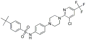 4-(Tert-butyl)-N-(4-(4-(3-chloro-5-(trifluoromethyl)-2-pyridinyl)piperazino)phenyl)benzenesulfonamide 结构式