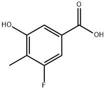 3-氟-4-甲基-5-羟基苯甲酸 结构式