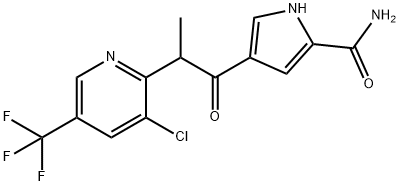 4-(2-[3-CHLORO-5-(TRIFLUOROMETHYL)-2-PYRIDINYL]PROPANOYL)-1H-PYRROLE-2-CARBOXAMIDE 结构式