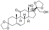 5-PREGNEN-17,21-DIOL-3,11,20-TRIONE 3,20-DIETHYLENEKETAL 结构式