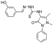3-Hydroxybenzaldehyde N-(1,5-dimethyl-3-oxo-2-phenyl-2,3-dihydro-1H-pyrazol-4-yl)thiosemicarbazone 结构式