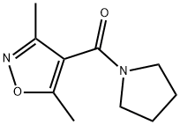 (3,5-二甲基异噁唑-4-基)(吡咯烷-1-基)甲酮 结构式