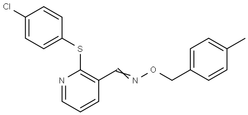 2-[(4-Chlorophenyl)sulfanyl]nicotinaldehyde O-(4-methylbenzyl)oxime 结构式