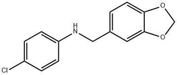 N-(1,3-BENZODIOXOL-5-YLMETHYL)-4-CHLOROANILINE 结构式