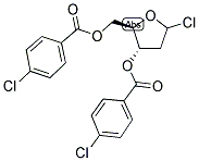 1-氯-3,5-二-氧-苯甲酰基-2-脱氧-D-核糖 结构式