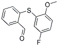 2-[(5-FLUORO-2-METHOXYPHENYL)SULFANYL]BENZALDEHYDE 结构式