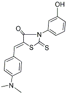 (5Z)-5-[4-(DIMETHYLAMINO)BENZYLIDENE]-3-(3-HYDROXYPHENYL)-2-THIOXO-1,3-THIAZOLIDIN-4-ONE 结构式