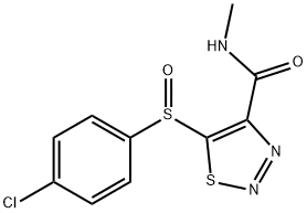 5-[(4-Chlorophenyl)sulfinyl]-N-methyl-1,2,3-thiadiazole-4-carboxamide 结构式