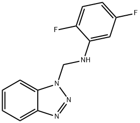 N-(1H-1,2,3-BENZOTRIAZOL-1-YLMETHYL)-2,5-DIFLUOROANILINE 结构式