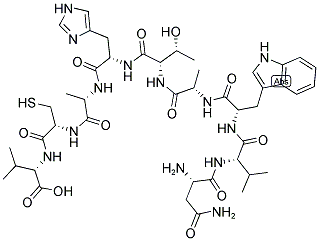 ASN-VAL-TRP-ALA-THR-HIS-ALA-CYS-VAL 结构式