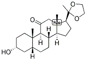 5-BETA-PREGNAN-3-ALPHA-OL-11,20-DIONE 20-ETHYLENEKETAL 结构式