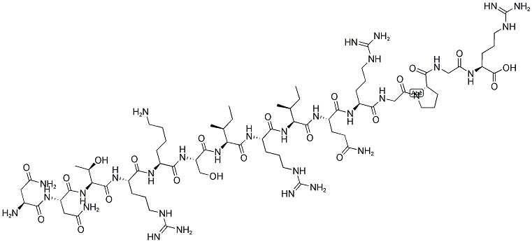ASN-ASN-THR-ARG-LYS-SER-ILE-ARG-ILE-GLN-ARG-GLY-PRO-GLY-ARG 结构式