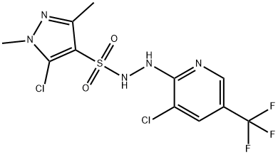 5-CHLORO-N'-[3-CHLORO-5-(TRIFLUOROMETHYL)-2-PYRIDINYL]-1,3-DIMETHYL-1H-PYRAZOLE-4-SULFONOHYDRAZIDE 结构式