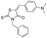 (5E)-3-BENZYL-5-[4-(DIMETHYLAMINO)BENZYLIDENE]-2-THIOXO-1,3-THIAZOLIDIN-4-ONE 结构式