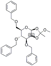 3,4,6-TRI-O-BENZYL-B-D-MANNOPYRANOSE 1,2-(METHYL ORTHOACETATE) 结构式