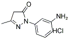 1-(3-氨基苯基)-3-甲基-4,5-二氢-1H-吡唑-5-酮盐酸盐 结构式