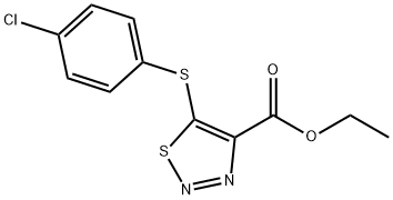 ETHYL 5-[(4-CHLOROPHENYL)SULFANYL]-1,2,3-THIADIAZOLE-4-CARBOXYLATE 结构式