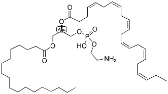 1-STEAROYL-2-DOCOSAHEXAENOYL-SN-GLYCERO-3-PHOSPHOETHANOLAMINE 结构式