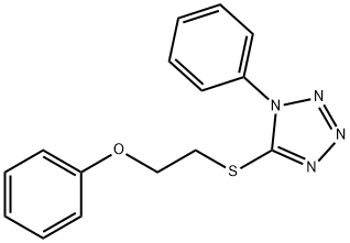 5-[(2-PHENOXYETHYL)THIO]-1-PHENYL-1H-TETRAZOLE 结构式