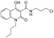 1-Butyl-N-(3-chloropropyl)-4-hydroxy-2-oxo-1,2-dihydroquinoline-3-carboxamide 结构式