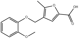 4-(2-METHOXY-PHENOXYMETHYL)-5-METHYL-FURAN-2-CARBOXYLIC ACID 结构式