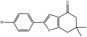 2-(4-Bromophenyl)-6,6-dimethyl-5,6,7-trihydrooxainden-4-one 结构式